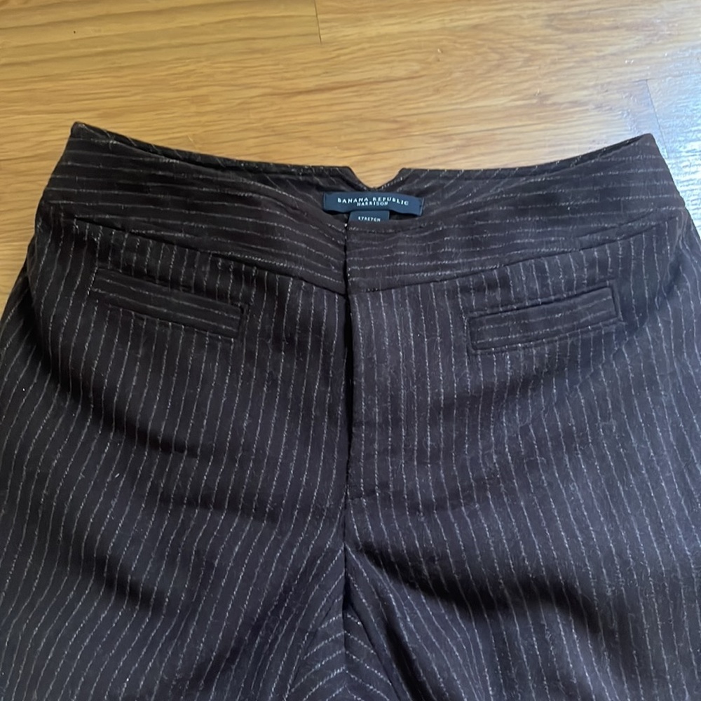 Banana Republic brown striped wool blend Harrison pants - Picture 3 of 7